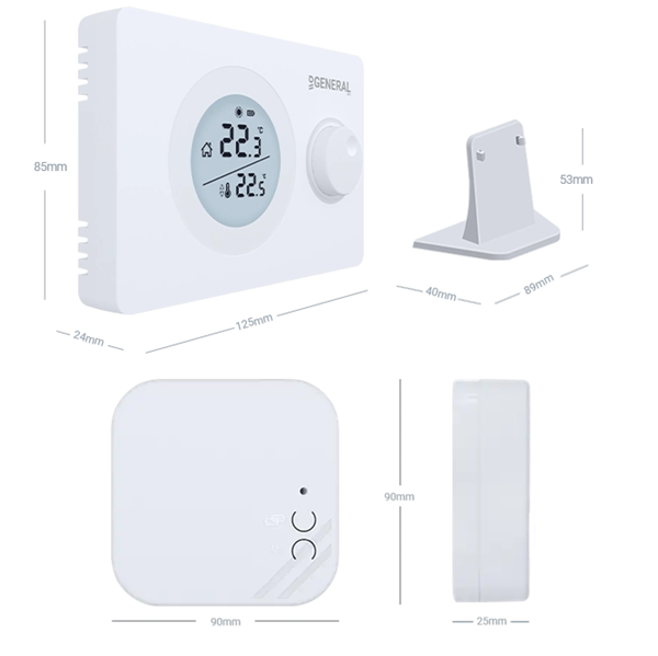 Комнатный термостат General HT220 RF суточный, беспроводной